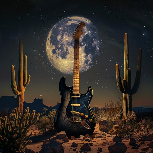 Get ready for an exciting journey through the desert soundscapes complemented by groovy rock rhythms. Energizing electric guitar riffs combined with the expansive desert ambiance create a cool and exhilarating musical experience.