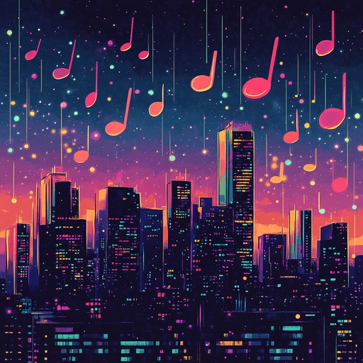 An upbeat instrumental j pop track featuring catchy synths, pulsing beats, and bright melodies that evoke the excitement of a bustling city night.