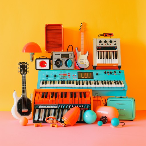 Explore a whimsical rebellion featuring toy instruments and electronic quirks, delivering an audacious mix of playful rhythms and vigorous energy.