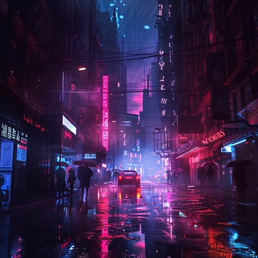 A dramatic electronic piece featuring pulsing beats and atmospheric synth layers. It evokes a sense of urgency and emotion, ideal for scenes depicting intense moments in futuristic cityscapes.