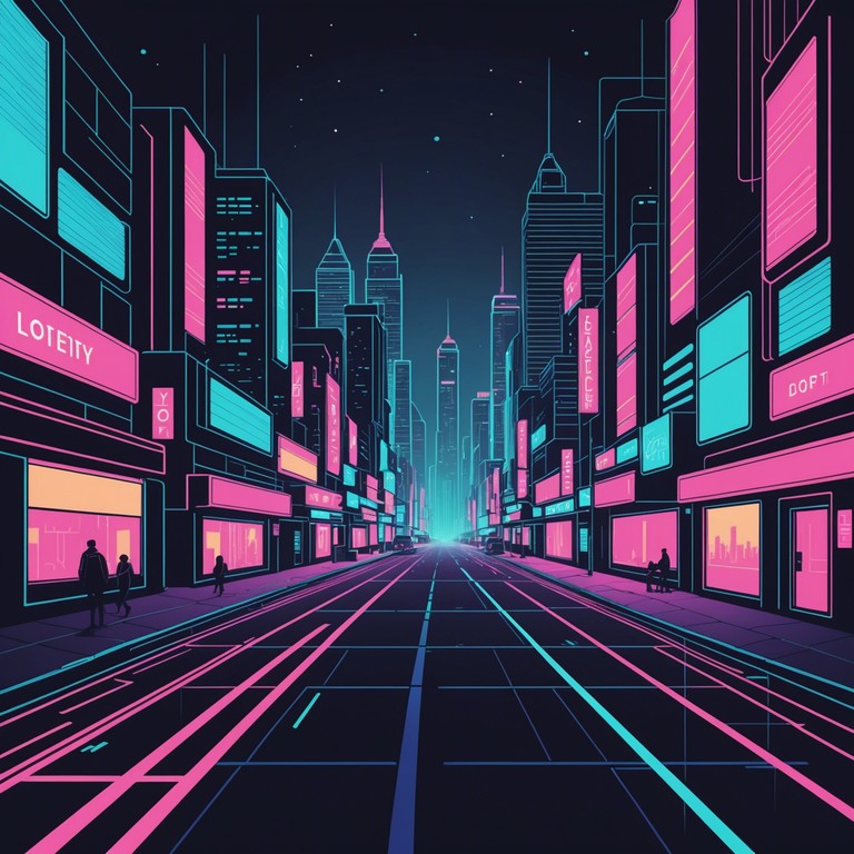 Imagine walking through a futuristic cityscape at night, where the neon lights cast long shadows and whispers seem to echo from every dark corner. The music encapsulates this atmosphere, using electronic sounds to create a backdrop that is both alienating and mesmerizing.