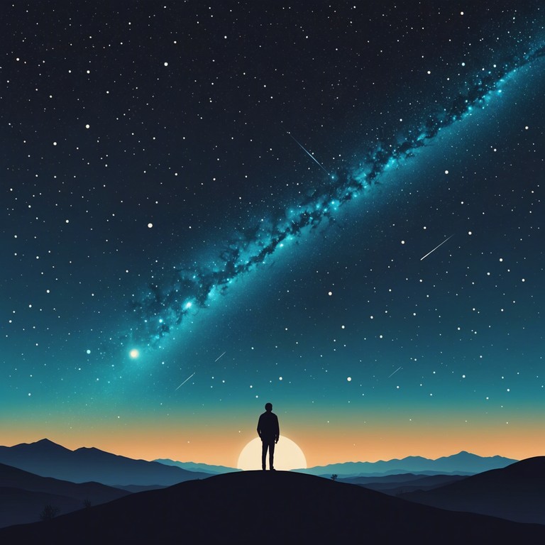 Imagine a sound that encompasses the vastness of the universe, blending soothing lounge rhythms with the epic grandeur of cosmic exploration. This track uses the ethereal tones of the theremin, interspersed with digital effects to simulate the mysterious beauty of space, creating an immersive auditory experience designed to evoke the awe of stargazing.