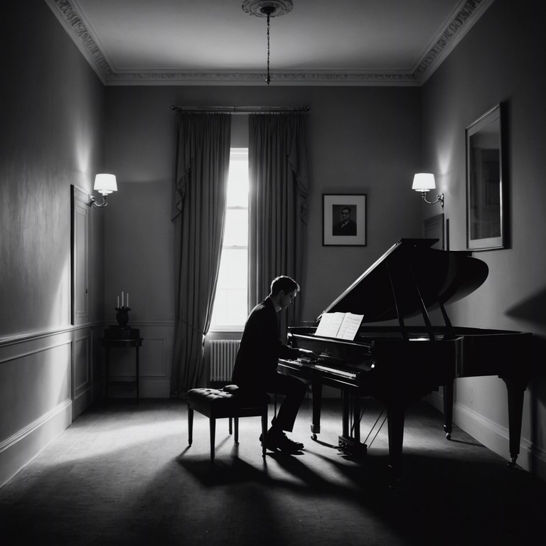 Imagine sitting in a dimly lit cabaret bar, where a gentle piano melody unfolds creating a reflective, peaceful atmosphere. This music encourages introspection and a deep sense of calm among listeners, perfect for a quiet evening where music speaks softer than words.