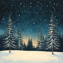 gentle instrumental piece evoking tranquil holiday nights under starlight