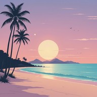 soothing steelpan melody over ocean waves