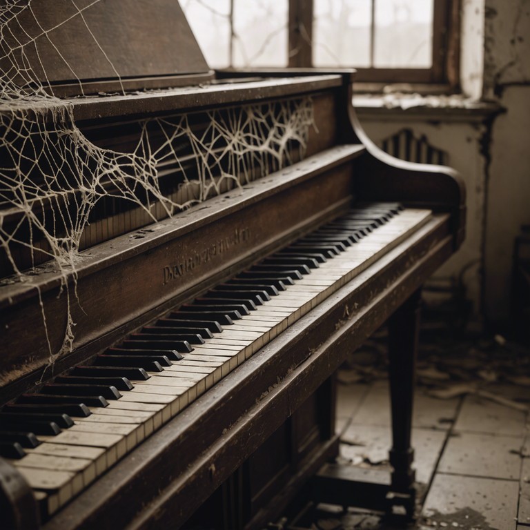 Navigate through the sonic landscape of eerie, reverberating piano melodies as they set the stage for an immersive experience into an abandoned spectral world. Each note paints a picture of long forgotten stories echoing through the halls of a once lively but now silent mansion