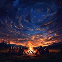 calming guitar melodies reminding of a peaceful summer campfire