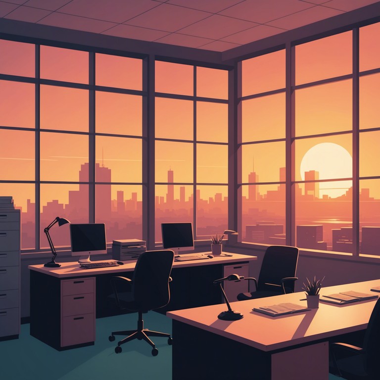 A powerful composition designed to echo the incessant pressures and the competitive nature of corporate life, perfect for scenes depicting bustling office settings or as a backdrop for high energy professional montages.