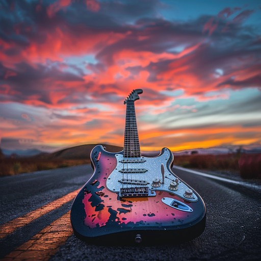 This track features dynamic guitar riffs and an energetic rhythm section, encapsulating the joy and triumph of a victorious road trip under a glorious sunset.