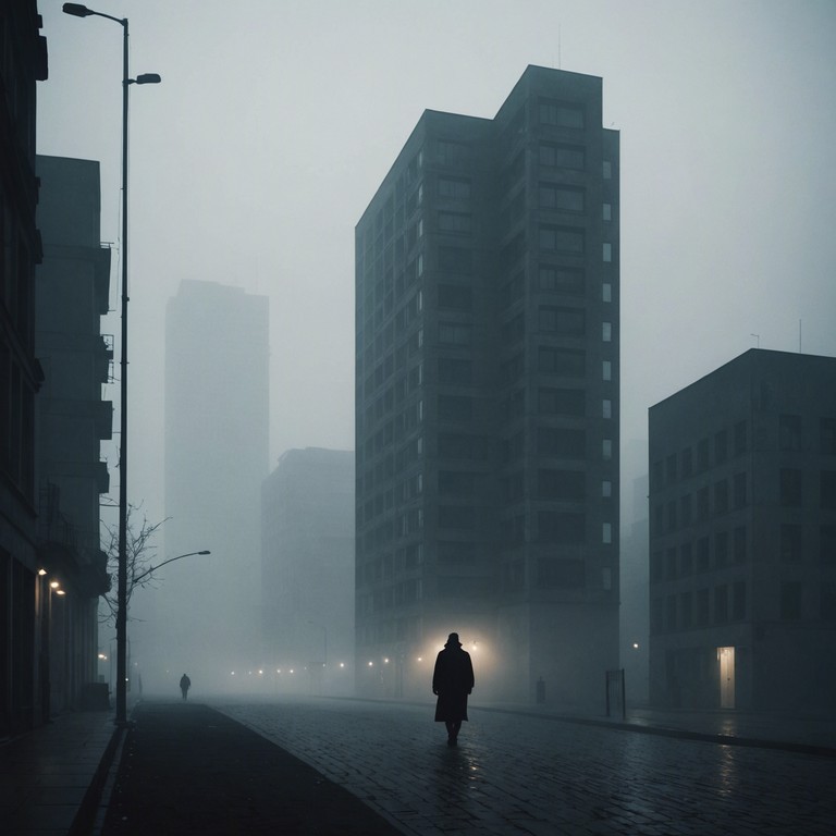 Delving deeper into the ambiance of quiet urban spaces during the darkest hours, complemented by minimalist synth layers creating a reflective and almost haunting atmosphere.