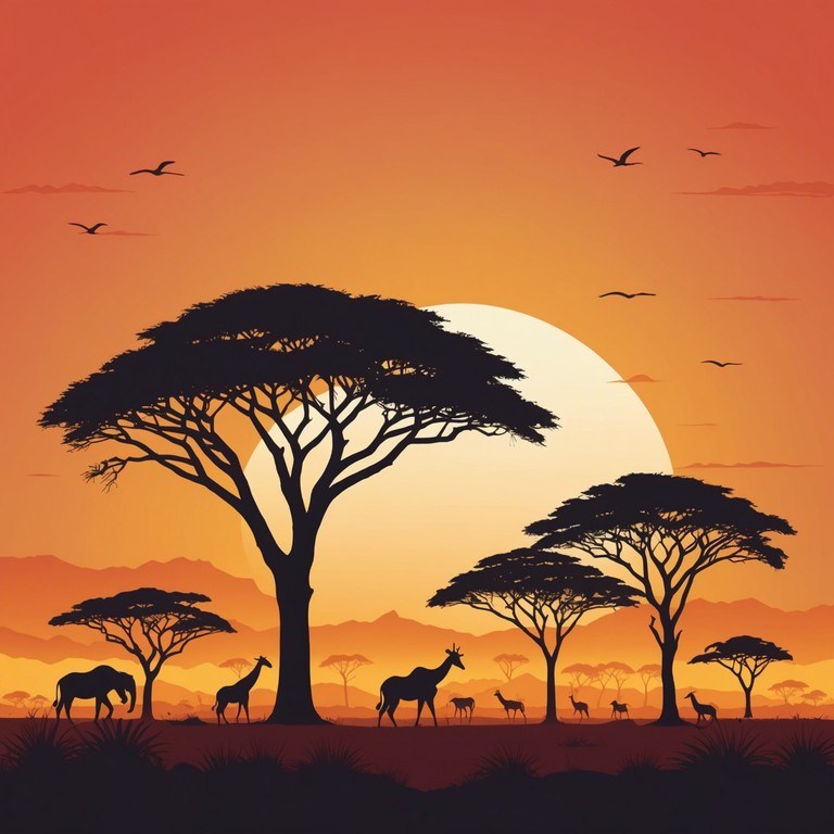 Experience a musical safari with this vibrant and energetic afrobeat track. It encapsulates the spirit of a sunrise over the african savannah, blending traditional rhythms with modern beats for a dance inducing experience. It's ideal for energetic, celebratory occasions or just uplifting your spirits.