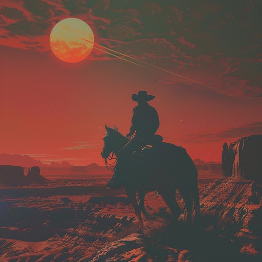 Feel the hybrid sounds of modern and classic western blending into an energizing track perfect for capturing the scenic ride across desert landscapes as the sun sets, providing a dynamic sense of adventure.