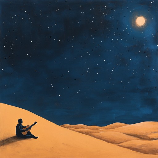 Immerse yourself in a captivating instrumental piece that weaves together soulful middle eastern melodies, echoing the heartbeat of ancient deserts and the whispers of the sands. The music transports you to a tranquil oasis under the stars, invoking deep emotions and a sense of timeless wonder.