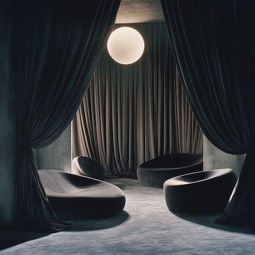 A softly dark cabaret composition featuring gentle piano tunes enveloped in a haunting, soothing atmosphere. The music creates a relaxed yet slightly sinister feel, ideal for an evening in a dimly lit, mysterious venue.