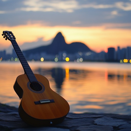 An instrumental bossa nova track featuring gentle guitar and soft rhythms, evoking memories of romantic nights and heartfelt emotions.