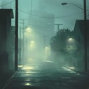 ethereal nighttime journey through quiet city streets.