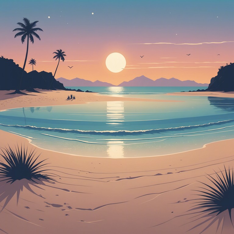 Evoking a tranquil seaside evening, this melody reflects the colors of the sunset with gentle rumba rhythms played on acoustic guitar, ideal for unwinding and relaxing.