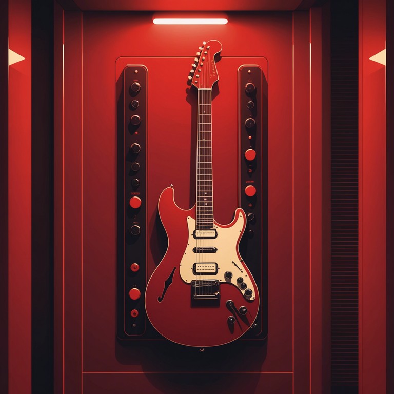 Imagine an elevator where the typically soothing muzak is replaced with a fiercely aggressive electric guitar performance, elevating the tensions of a monotonous ride to something unexpectedly intense.