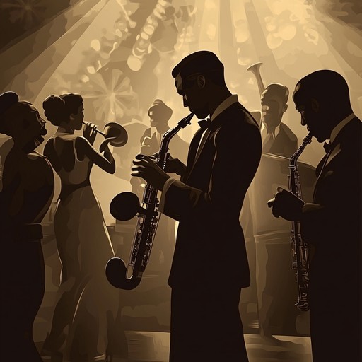 A 1930s hot jazz track featuring a vibrantly swinging rhythm complemented by an impassioned clarinet lead. The piece exemplifies the exuberance of speakeasy dance floors, delivering both warmth and a zest for life during the prohibition era.
