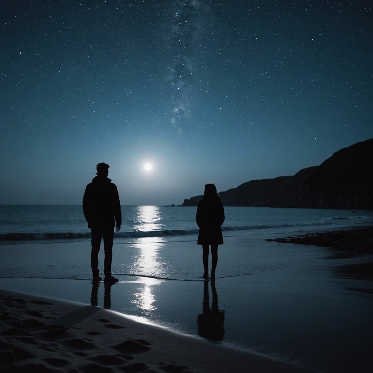 This composition imagines lovers by the sea, sharing moments beneath a vast, star filled sky, with a harp's tender melody accompanying their whispers.