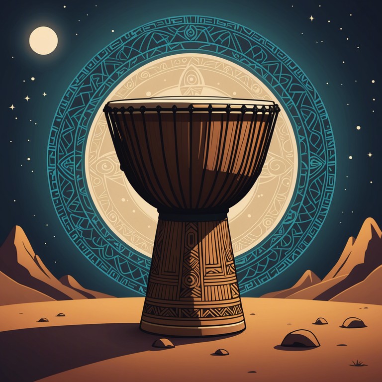 Delve deeper into the heart of an african night where every beat of the djembe sets the stage for a spine tingling journey wrapped in the cloak of darkness, guided only by the pale light of the moon.