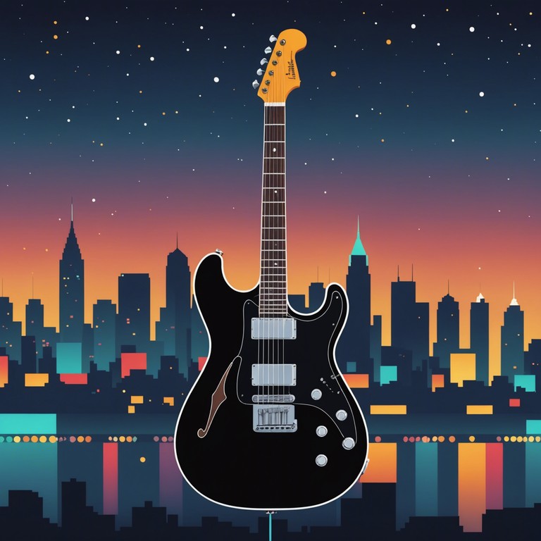 This track brings together the pulsating energy of rock with the smooth, rhythmic essence of dance music, crafting an elegant yet energetic soundscape. Featuring soaring electric guitar solos that weave through a dance worthy beat, it's perfect for late night party vibes or sophisticated gatherings.