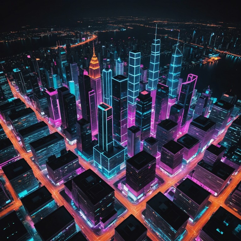 Imagine a track where the night never ends and neon lights paint the backdrop of a futuristic cityscape. This cyberpunk anthem combines the pulsating rhythms of electronic music with the unique sounds of a theremin, embodying the essence of a technologically saturated future. Perfect for evoking the feeling of high speed chases through neon lit streets and encounters with the unknown.