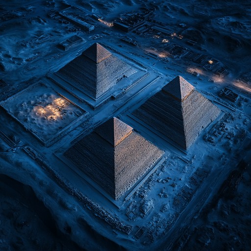 Exploring deeper into the auditory sensations that mimic the majestic silence of the pyramids under starlit skies, this alternative version adds a layer of haunting melodies that resonate with the sense of discovery and historical reverence.