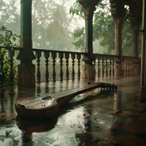 A solemn piece that reflects the loneliness and deep longing associated with monsoon seasons, embodying the traditional hindustani spirit. Driven by sitar melodies, this composition offers a reflective and evocative listening experience.