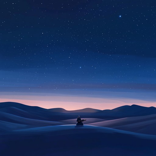 Experience a tranquil journey through middle eastern deserts where the gentle sway of a solo oud intertwines with whispered breezes and the distant call of twilight. Evoking serene and tender emotions, this piece paints a vivid auditory image of peace and reflection in a timeless land.