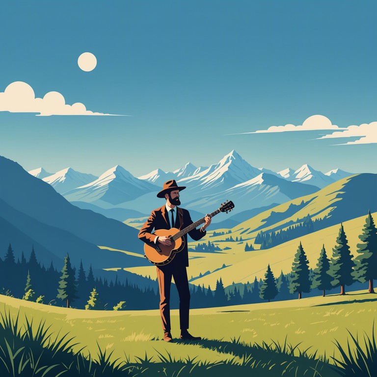 A dynamic bluegrass track where the banjo takes center stage, weaving through intricate melodies that mimic the highs and lows of mountainous landscapes, perfect for invigorating the listener's mood.