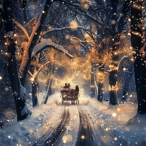 A vibrant composition featuring joyous bell sounds, capturing the spirit of a festive winter holiday ride through a snowy landscape. This track exudes a feeling of warmth and celebration, with each note mimicking the jingle of sleigh bells and the laughter of joyful gatherings. It's the perfect backdrop for holiday festivities