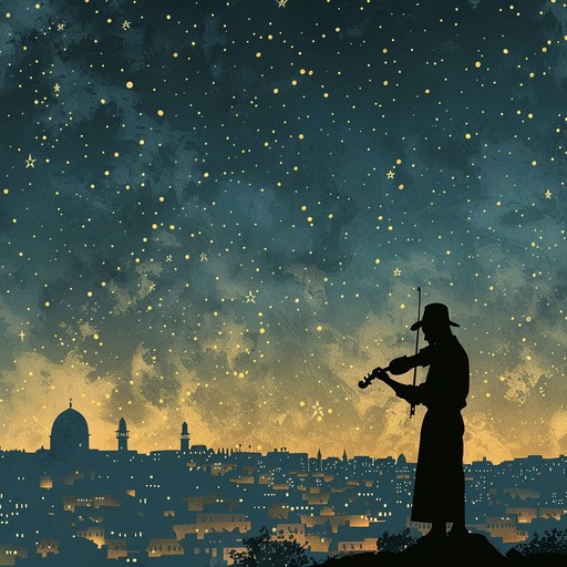 A haunting, dreamy melody inspired by jerusalem's enchanting nights. The soothing strains of the violin intertwined with soft piano chords evoke a nostalgic and mystical journey through ancient streets. Subtle percussion and ambient sounds create an immersive celestial ambiance.