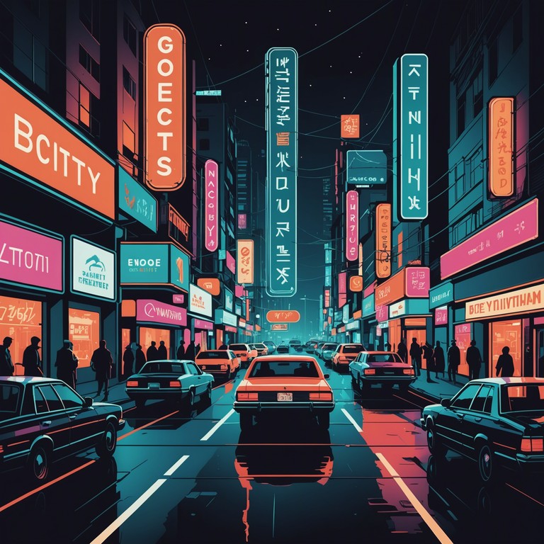 An electrifying blend of smooth synthesizers and urban beats creates a soundtrack perfect for a midnight drive through a lit cityscape. This track embodies the essence of city life with its dynamic rhythms and ambient undertones.