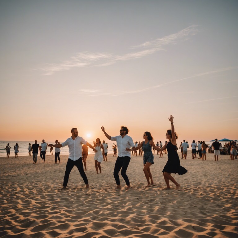 This track combines vibrant salsa rhythms with contemporary electronic elements, creating an invigorating dance experience. It features complex percussions and a seamless flow of energetic beats, perfect for any lively social gathering or a solo dance session. The composition aims to invoke the joyful spirit of a tropical sunset party by the beach.