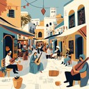 a lively instrumental capturing playful bazaar atmosphere with middle eastern melodies