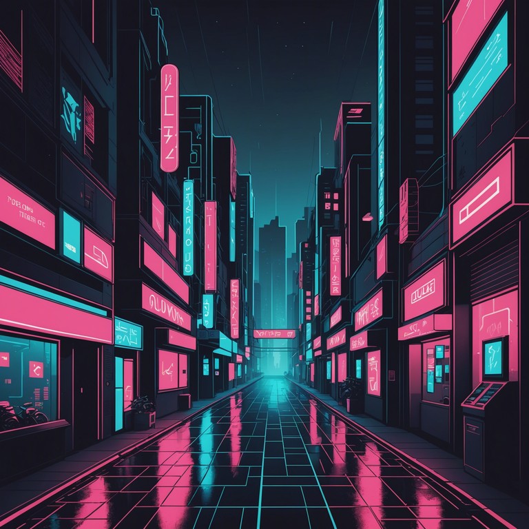 This track invokes the feeling of wandering through neon lit, rain slicked streets with an underlying sense of urgency and mystery. The electric piano provides a gritty and vibrant texture, blending well into a dense electronic arrangement that evokes an urban nocturnal adventure.