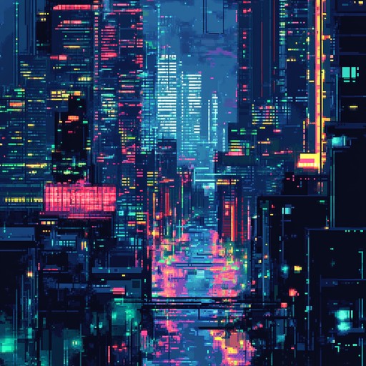 A melancholic journey through an 8 bit digital cityscape, where lonely, pixelated figures roam silently under a virtual sky. Gentle toytronica tones blend with ambient layers to create a wistful atmosphere, evoking memories of forgotten digital dreams and solitary nights. Each note resonates with a sense of nostalgia and loneliness, as if the music itself is quietly yearning for connection.