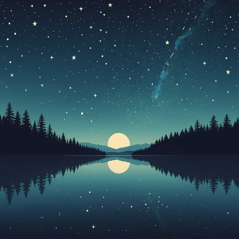 Imagine a serene, starlit night where each shimmering star echoes its light rhythmically, creating a soundscape that inspires introspection and a profound sense of tranquility. This piece mimetically brings the celestial dance into auditory form, enveloping the listener in a comforting blanket of sound.