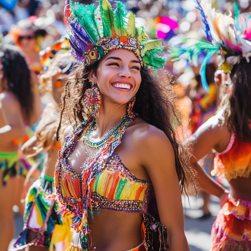 Experience the energy of a vibrant brazilian carnival with this lively samba tune. Joyful trumpet melodies, rhythmic percussion, and spirited grooves create an atmosphere of celebration and festivity.