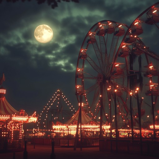 Immerse in a surreal carnival where enigmatic melodies intertwine with the rhythmic elegance of a waltz. Revel in the whims of a mystical night filled with intricate musical motifs and enchanting instrumental harmonies.