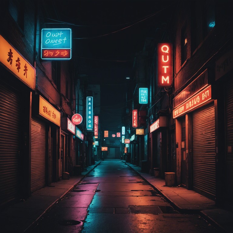 Envision a sonic journey that navigates through the quiet side streets of a bustling metropolis at night. The track merges reflective electronic piano tunes with the dynamic energy of drum and bass, illustrating the duality of city life.