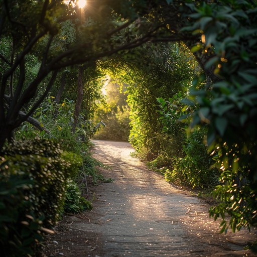 Picture a carefree walk on a sunny afternoon, where each step is accompanied by a gently flowing melody. The music exudes warmth and simplicity, combining mellow beats and soothing chords that evoke a sense of contentment and light heartedness. Perfect for relaxation and unwinding