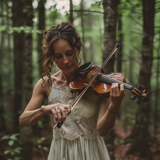 An upbeat and fast-paced bluegrass tune featuring virtuosic fiddle playing, accompanied by banjo, mandolin, and acoustic guitar. The melody is catchy and danceable, with each instrument taking a solo turn to showcase their skills. The overall vibe is joyful, energetic, and perfect for a lively square dance or hoedown in the heart of appalachia.