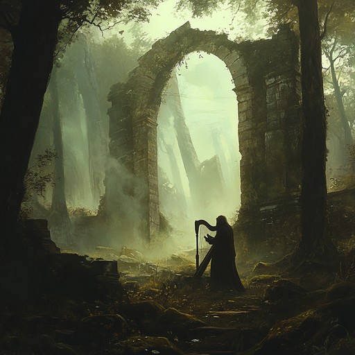 This composition combines soft, haunting melodies played on a harp, designed to evoke the ethereal and mystical atmospheres of ancient myths and long forgotten tales. The music flows like a gentle stream of memories, each note a whispered story from a bygone era