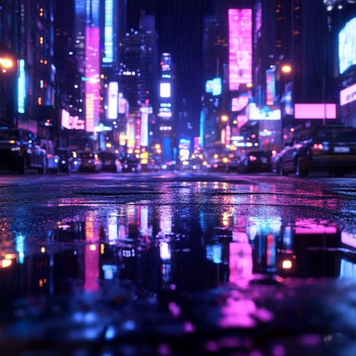 A haunting mix of synthetic layers and emotional melodies set against an electro backdrop, capturing the essence of a neon lit cityscape at night. The track conveys a wistful longing and introspection, making it perfect for solitary urban explorations