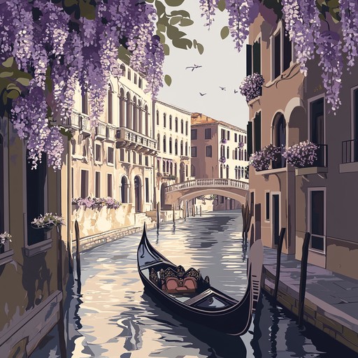 Imagine a serene spring day in venice, where gondolas gently float down the gleaming canals lined with blooming flowers and historical architecture. This music captures the essence of a peaceful afternoon beneath a clear blue sky, carried by a waltz that echoes through the narrow waterways and cobblestone paths.