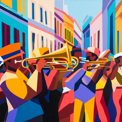 An instrumental mambo track featuring spirited percussion and lively brass, designed to uplift with its joyous energy and convey an optimistic outlook