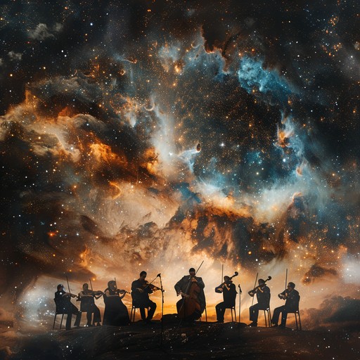 This sweeping orchestral piece, amplified by electronic synths, guides listeners through vast and mysterious cosmic territories. Perfect for grand space operas or visionary sci fi narratives, it evokes a sense of epic adventure and celestial grandeur.
