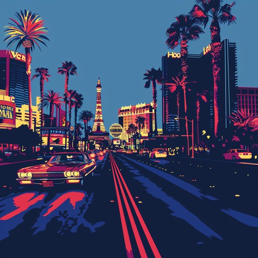 This vibrant instrumental piece transports listeners to the heart of las vegas, with its dazzling lights, bustling crowds, and electric atmosphere. The song features a dynamic mix of brass, percussion, and electronic elements, creating a sound that is both nostalgic and modern. The lively tempo and catchy melodies evoke images of flashy neon signs, spinning roulette wheels, and the thrill of hitting the jackpot. As the music builds, listeners can almost feel the rush of adrenaline that comes with a night out in sin city. Whether you're cruising down the strip or enjoying a show, this instrumental captures the essence of las vegas and its never-ending party vibe.